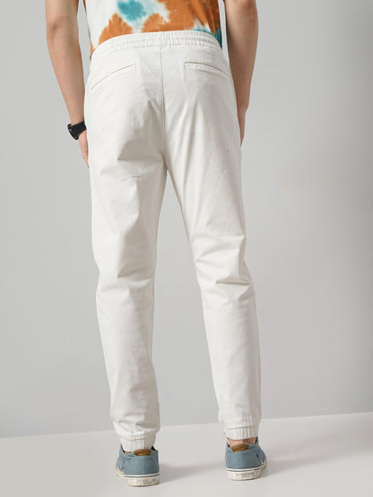 Beige Slim Fit Trousers