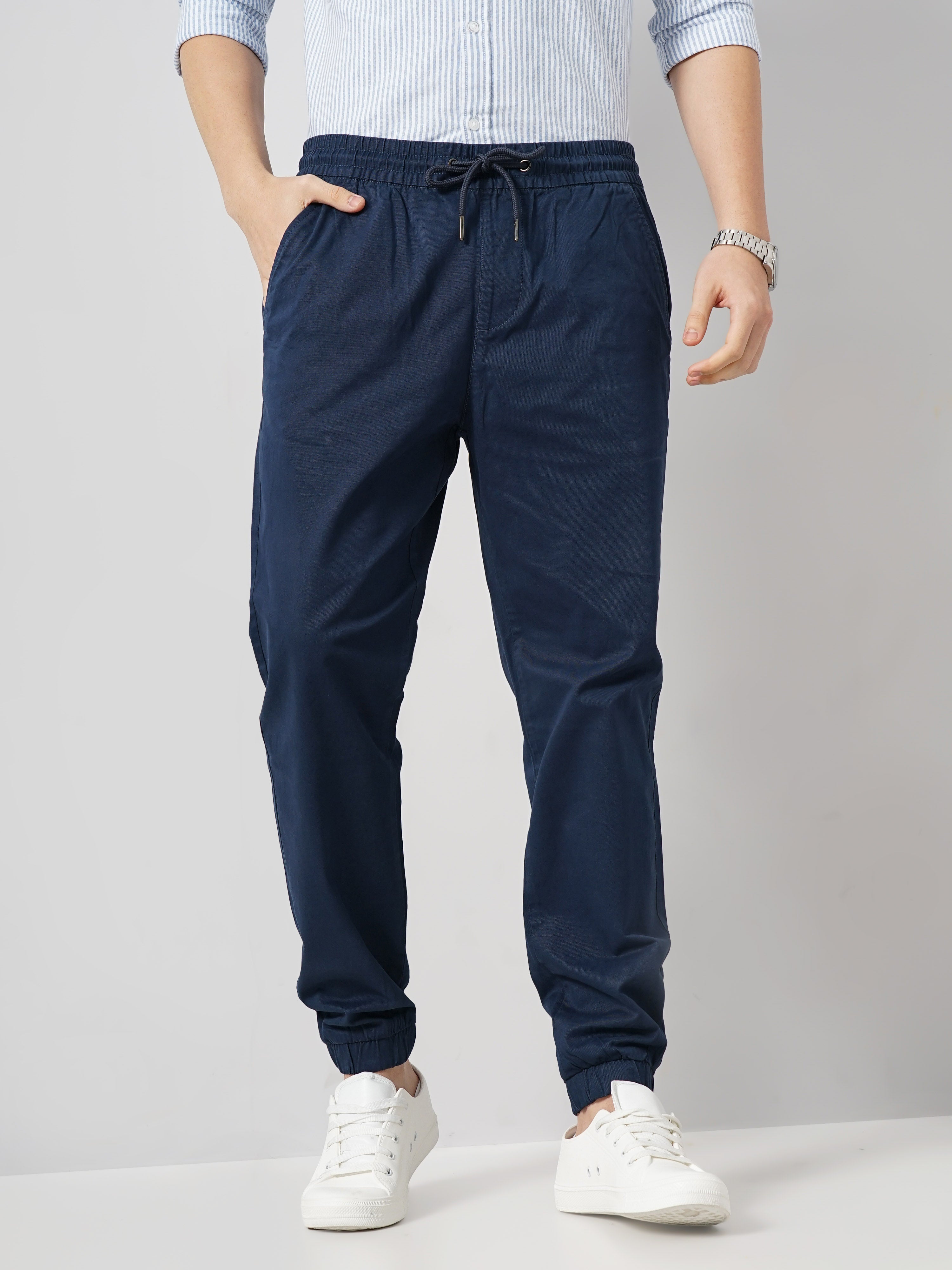 Blue Slim Fit Trousers