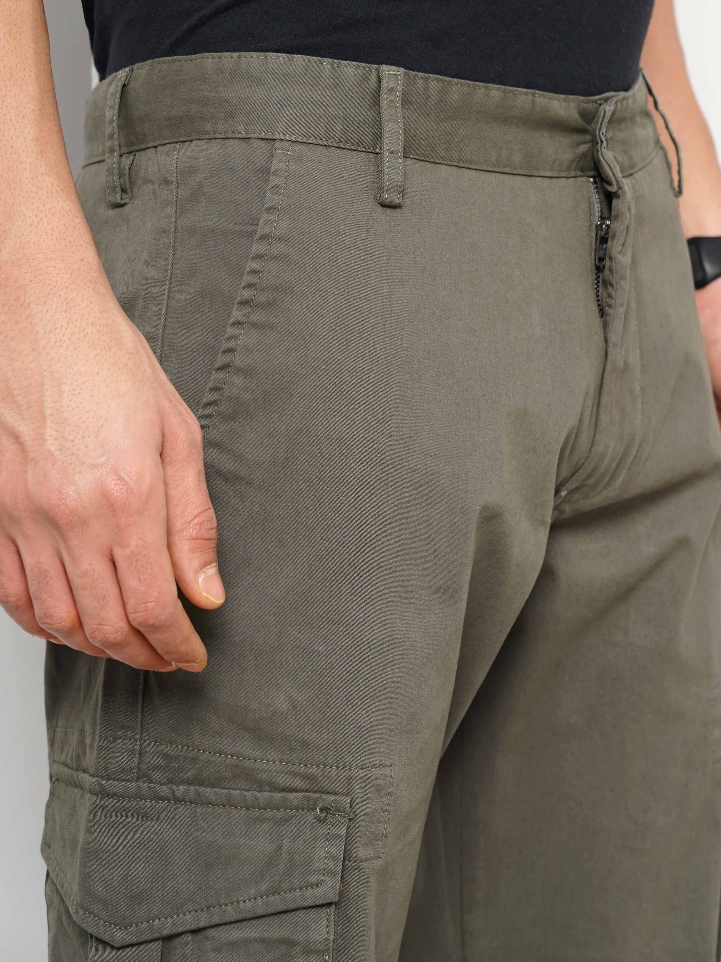 Olive Loose Fit Cargos