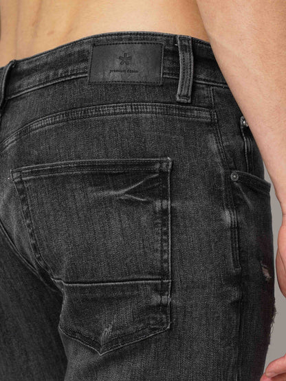 Celio* Men Grey Solid Slim Fit Cotton Jeans