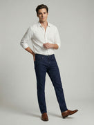 Celio* Blue Solid Cotton Men Slim Fit Jeans