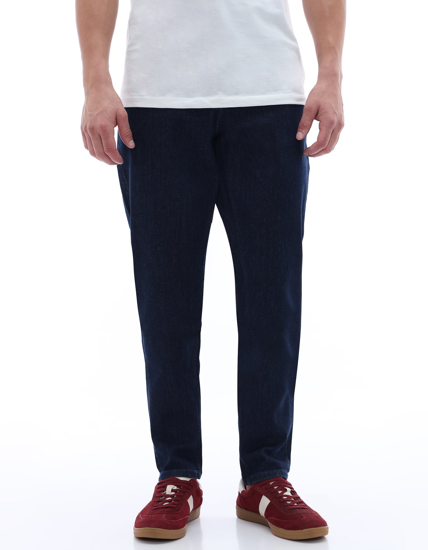 Celio* Blue Solid Cotton Men Slim Fit Jeans