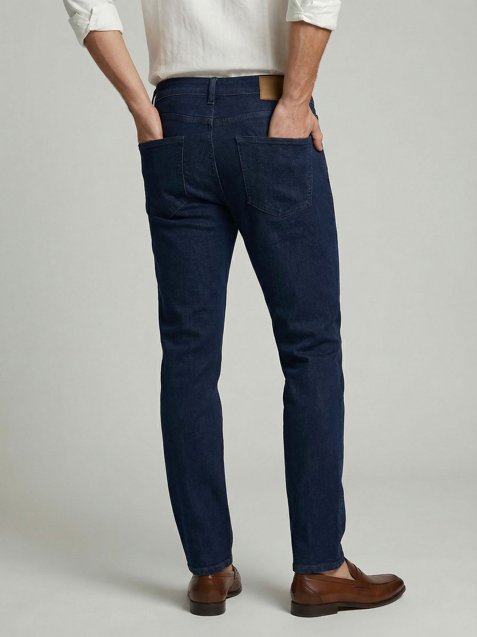 Celio* Blue Solid Cotton Men Slim Fit Jeans