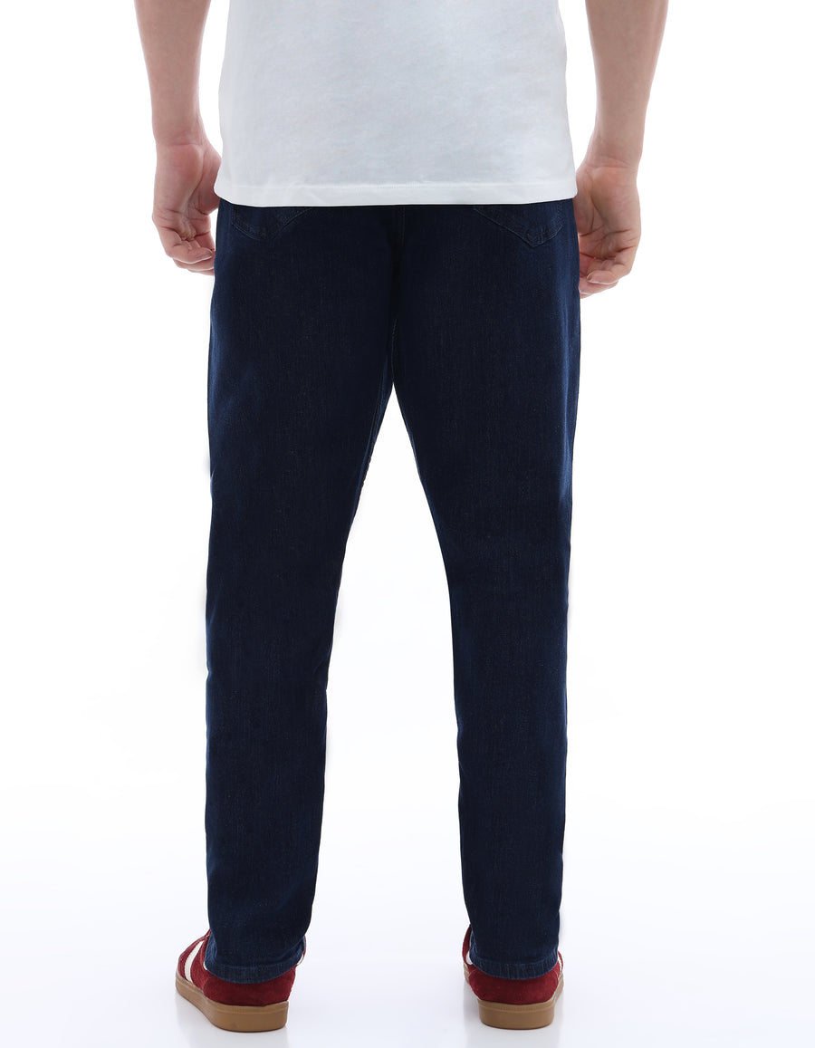 Celio* Blue Solid Cotton Men Slim Fit Jeans