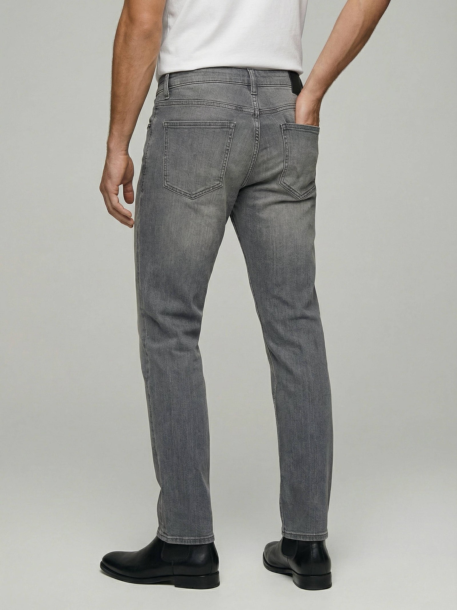 Celio* Men Slim Fit Cotton Grey Solid Jeans