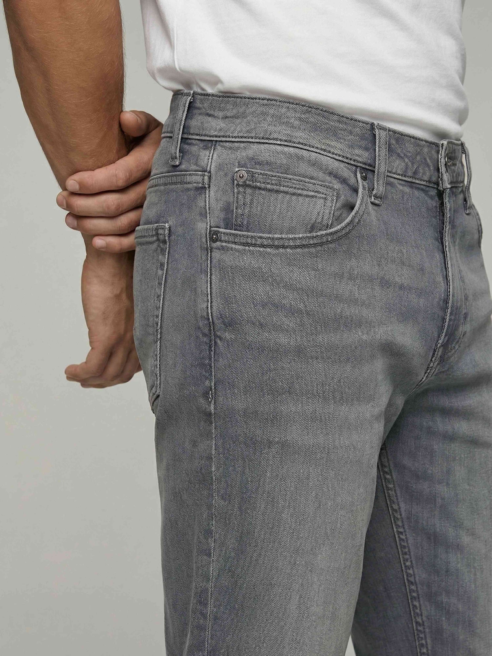 Celio* Men Slim Fit Cotton Grey Solid Jeans