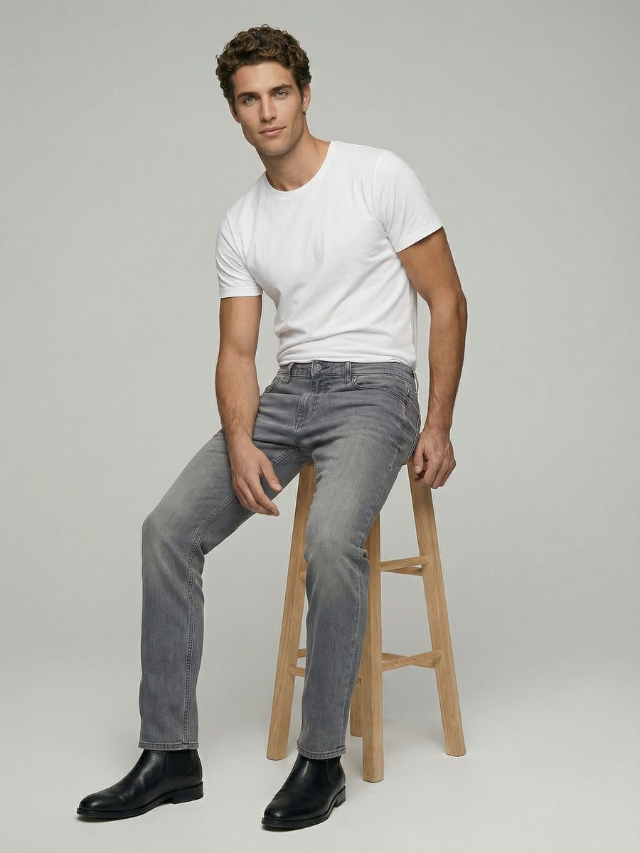 Celio* Men Slim Fit Cotton Grey Solid Jeans