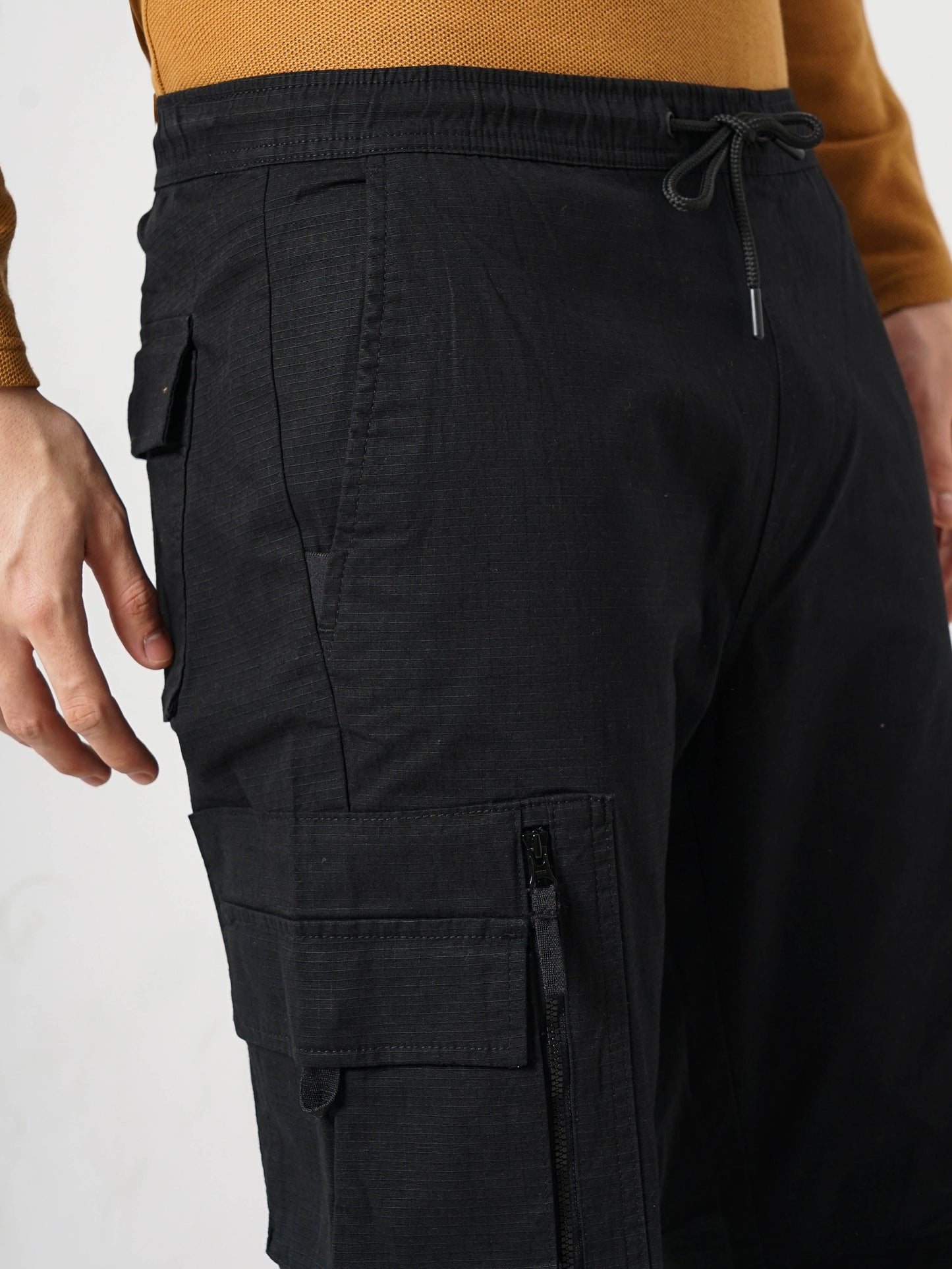 Black Loose Fit Cargos