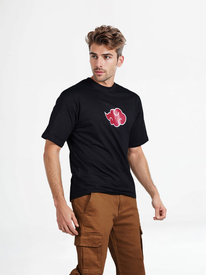 Celio* Naruto Regular Fit Cotton Black T-Shirt