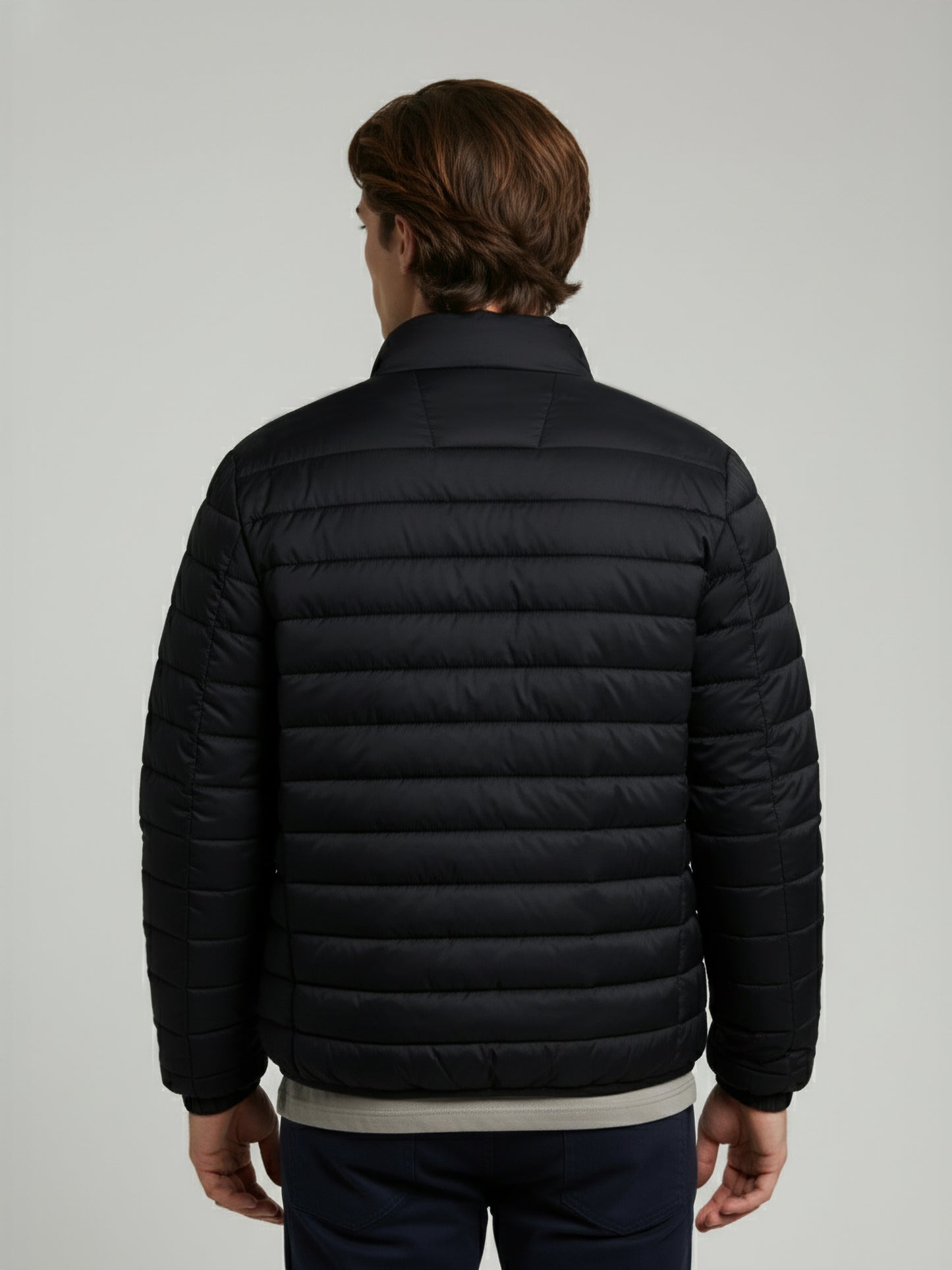 Celio* Men Black Solid Regular Fit Polyester Jackets