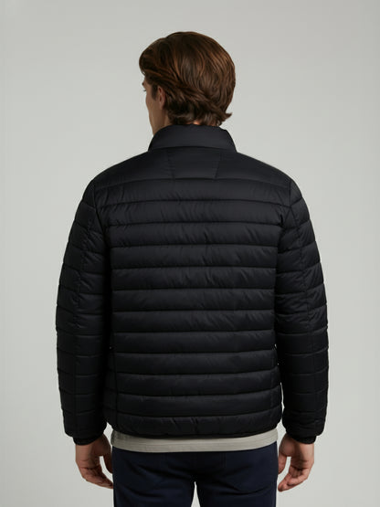 Celio* Men Black Solid Regular Fit Polyester Jackets