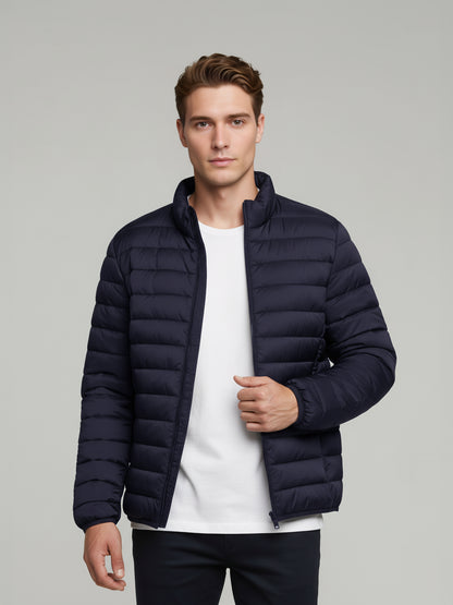 Celio* Men Navy Blue Solid Regular Fit Polyester Jackets