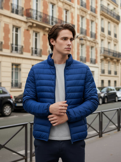 Celio* Men Blue Solid Regular Fit Polyester Jackets