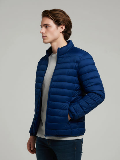 Celio* Men Blue Solid Regular Fit Polyester Jackets