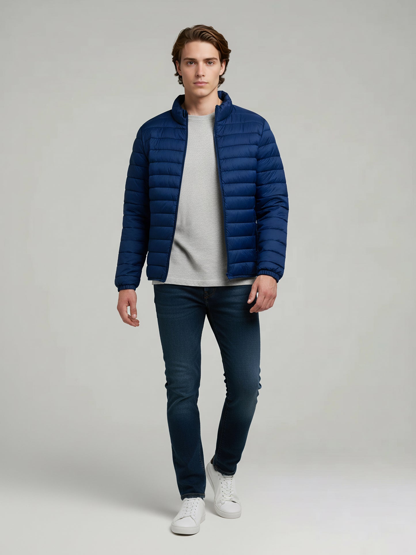 Celio* Men Blue Solid Regular Fit Polyester Jackets