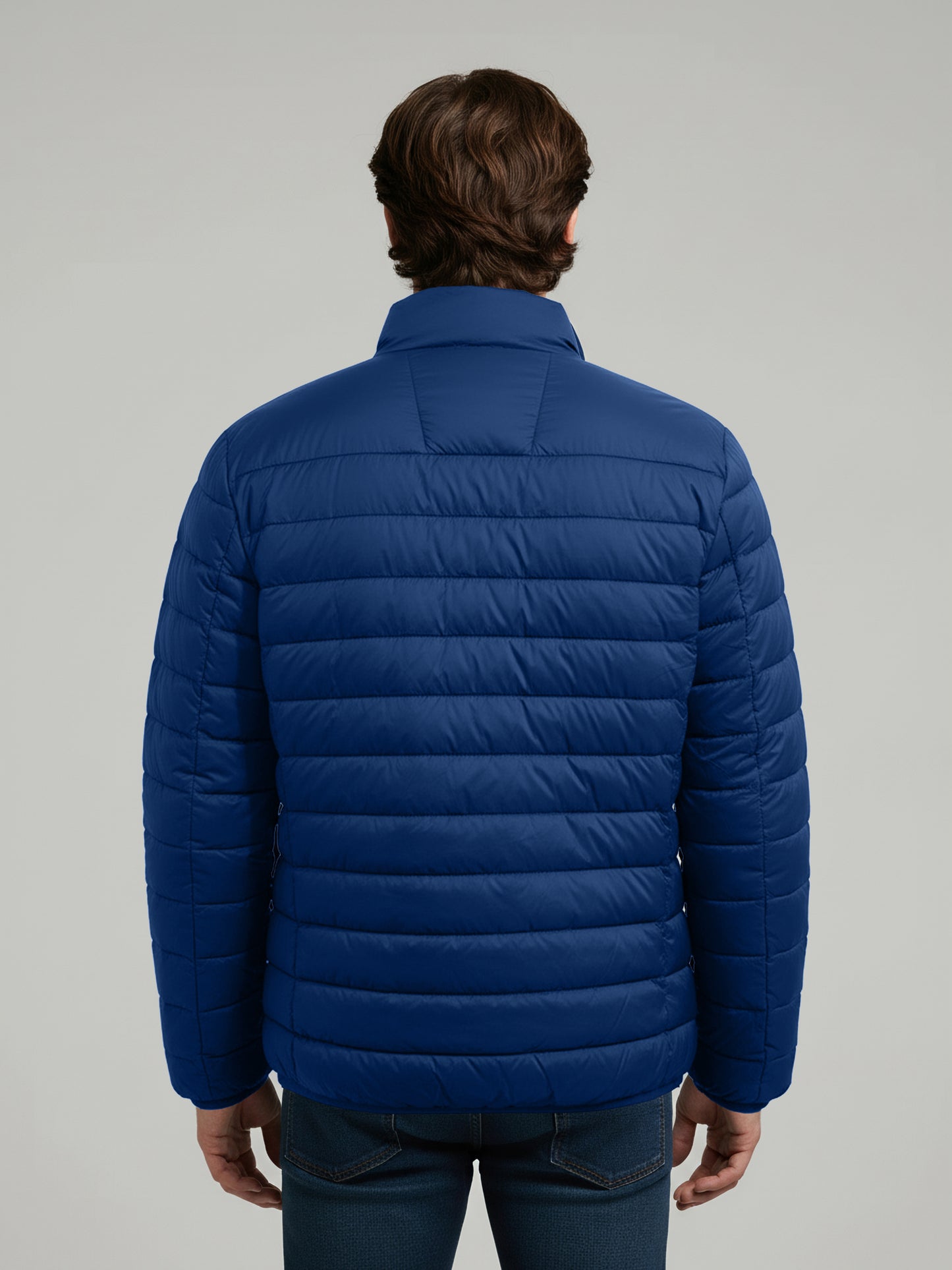 Celio* Men Blue Solid Regular Fit Polyester Jackets