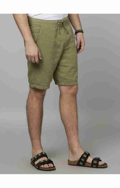 Khaki Regular Fit Shorts