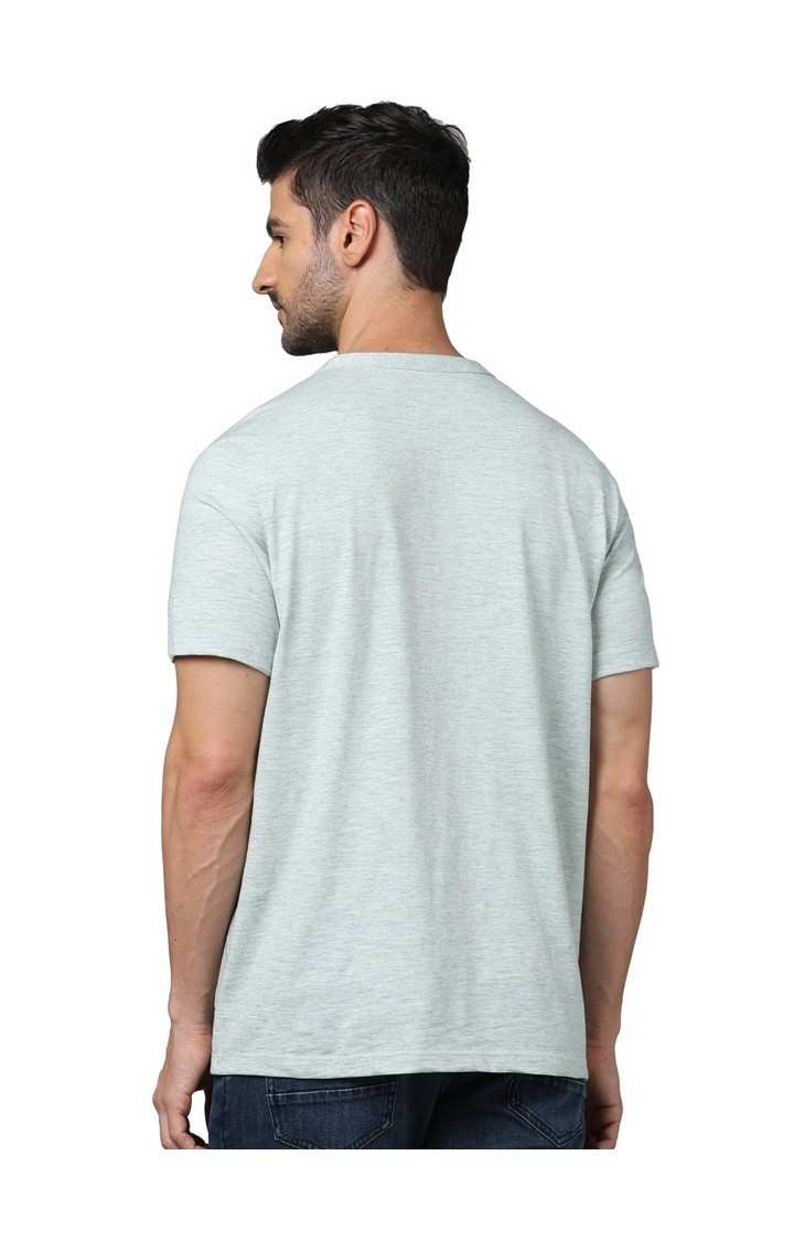 Celio* Solid Regular Fit Cotton Green T-Shirt
