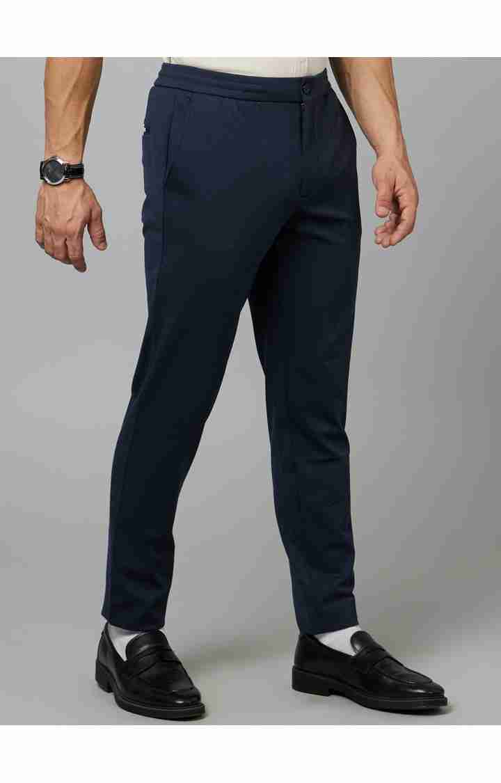 Navy Blue Slim Fit Trousers