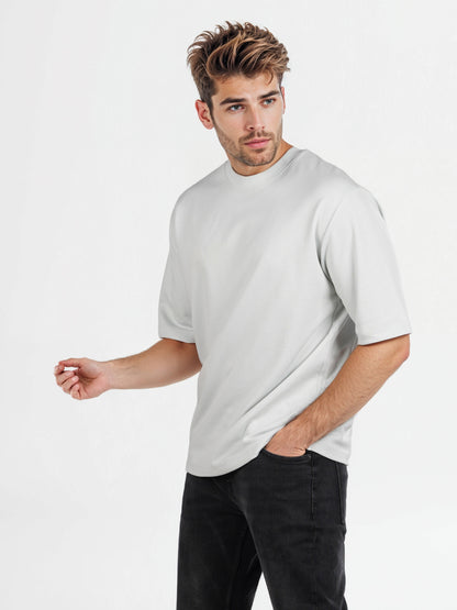 Celio* Solid Regular Fit Poly-Cotton Blue T-Shirt