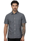 Celio* Solid Regular Fit Cotton Grey Shirt