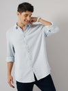 Celio* Solid Regular Fit Cotton Blue Shirt