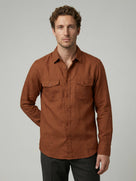 Celio Men Brown Solid Regular Fit Cotton Shirts