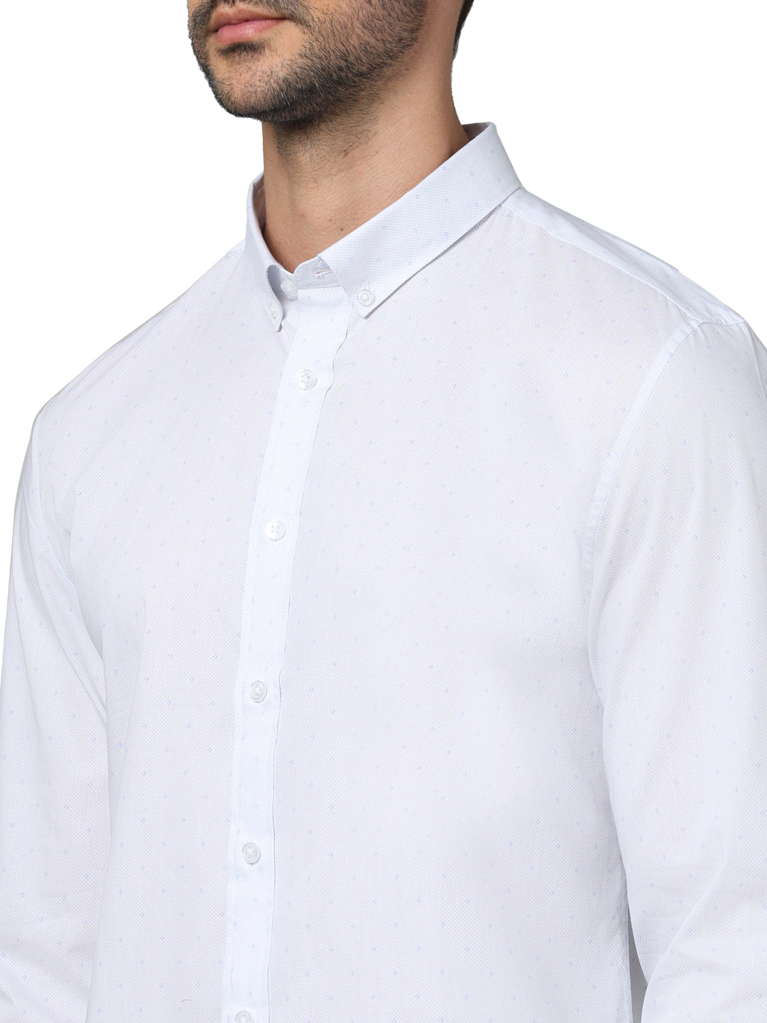 White Solid Cotton Shirt