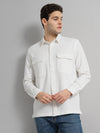Celio* Solid Oversized Polyester White Shirt