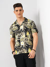 Celio* Printed Regular Fit Viscose Black Shirts