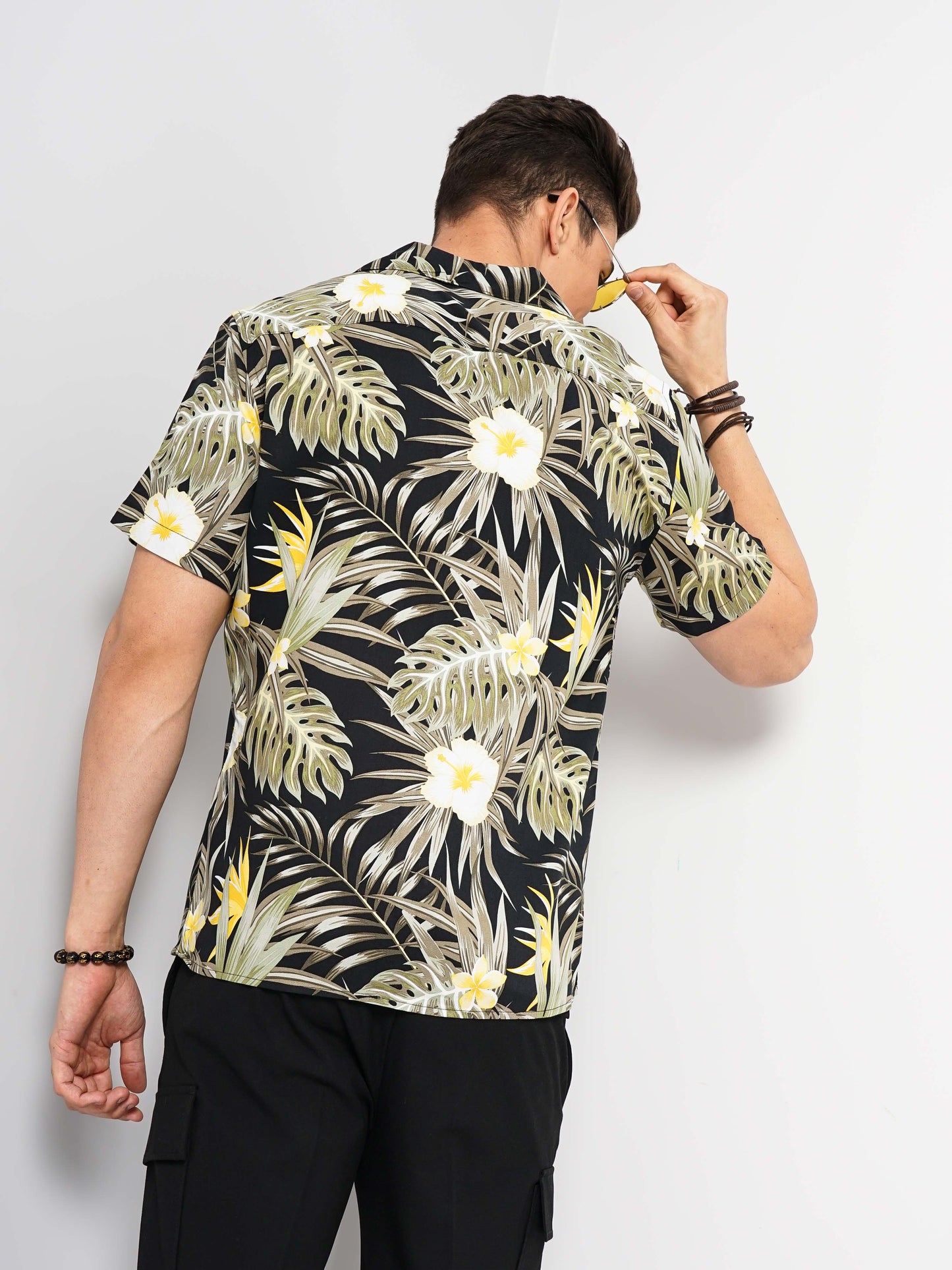 Black Printed Viscose Shirt