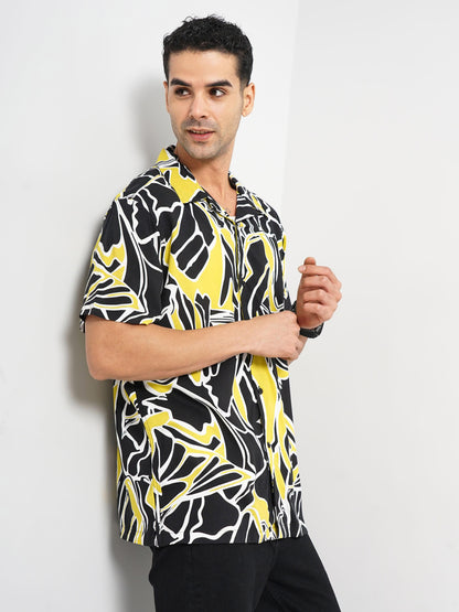 Black Printed Viscose Shirt