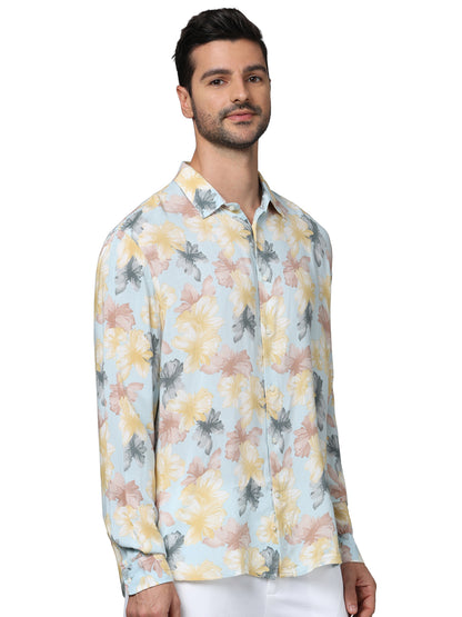 Multi Floral Viscose Shirt