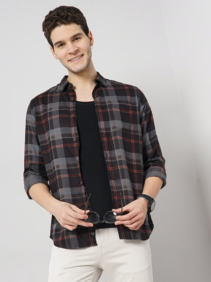 Black Checks Viscose Shirt