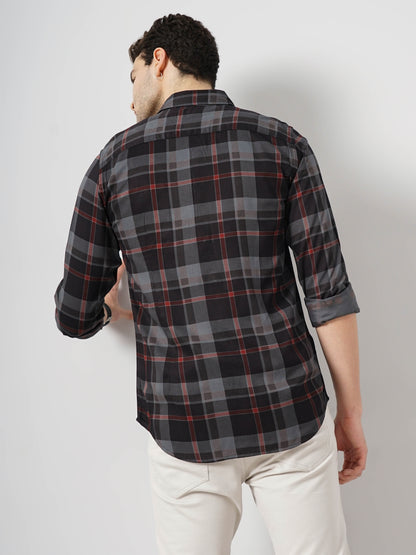 Black Checks Viscose Shirt