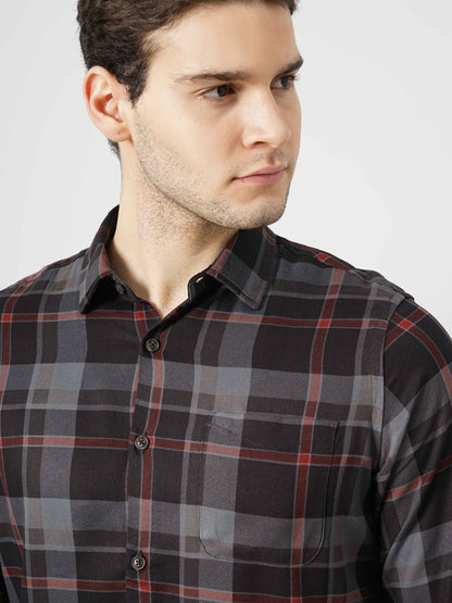 Black Checks Viscose Shirt