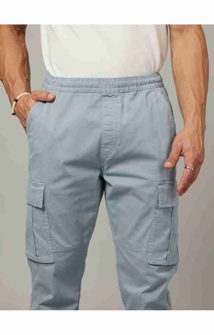 Blue Regular Fit Cargos