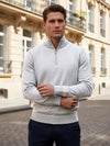 Celio* Men Off White Solid Regular Fit Cotton Sweaters