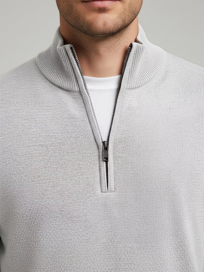 Celio* Men Off White Solid Regular Fit Cotton Sweaters