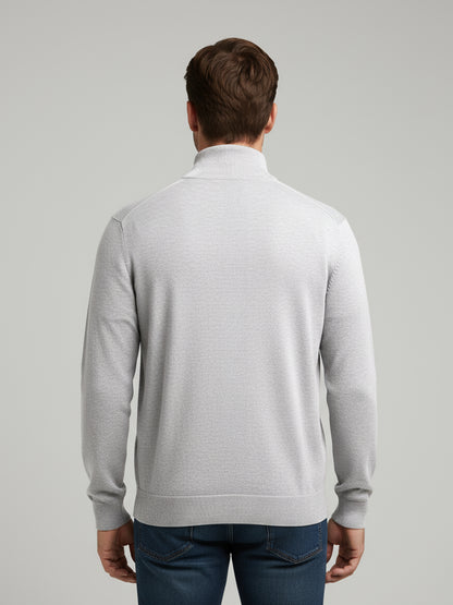 Celio* Men Off White Solid Regular Fit Cotton Sweaters
