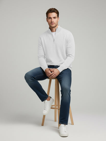 Celio* Men Off White Solid Regular Fit Cotton Sweaters