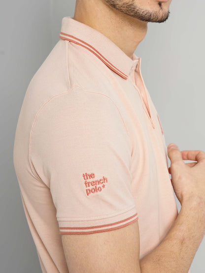 Pink Solid Cotton Polo