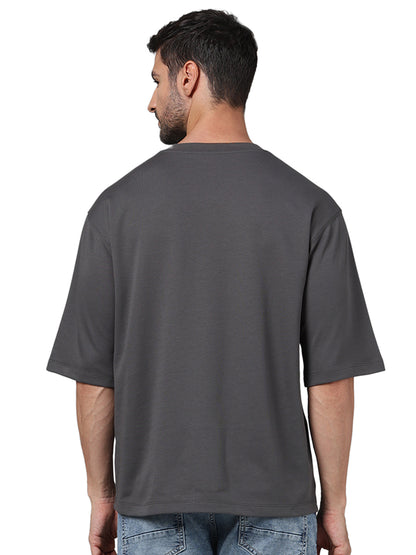 Black Solid Cotton T-shirt