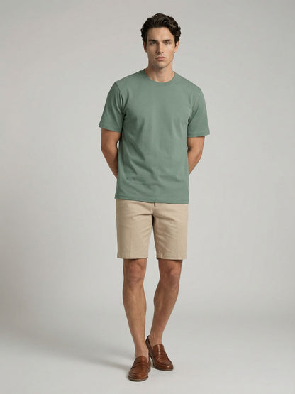 Celio* Men Green Solid Oversized Cotton T-Shirts