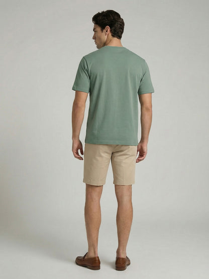 Celio* Men Green Solid Oversized Cotton T-Shirts