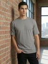 Celio* Men Grey Solid Oversized Cotton T-Shirts