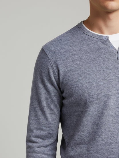 Celio* Men Grey Solid Regular Fit Cotton Sweaters