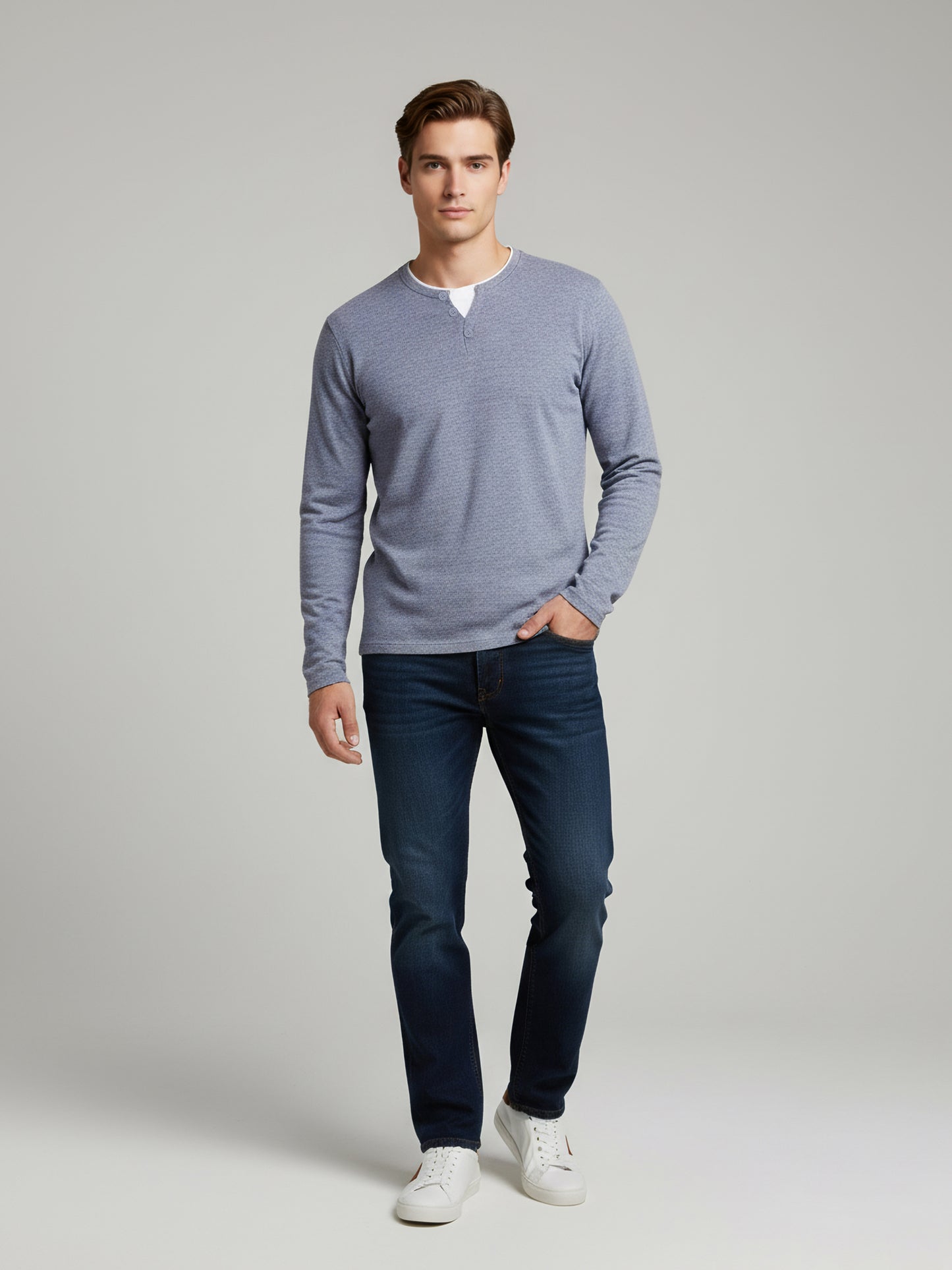 Celio* Men Grey Solid Regular Fit Cotton Sweaters