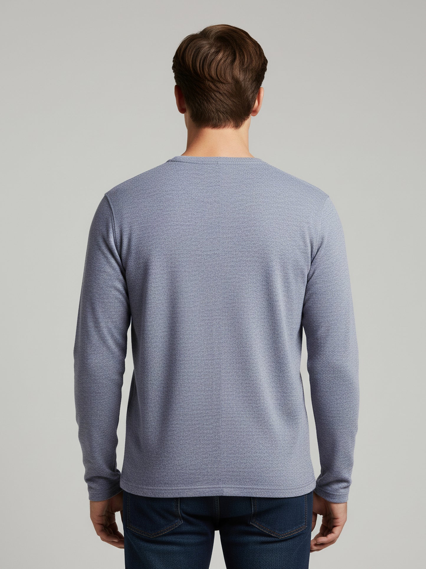 Celio* Men Grey Solid Regular Fit Cotton Sweaters