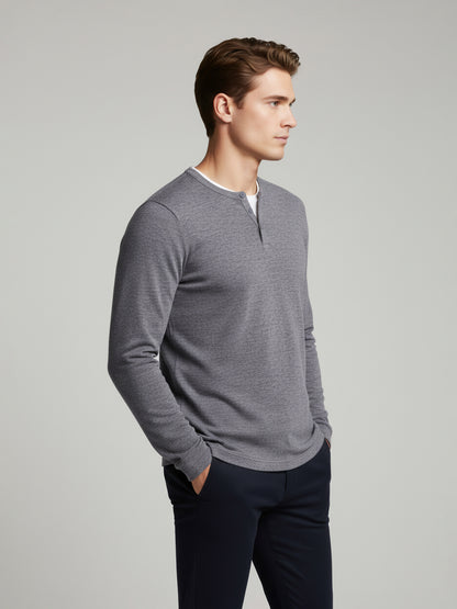 Celio* Men Grey Solid Regular Fit Cotton-Blend Sweaters